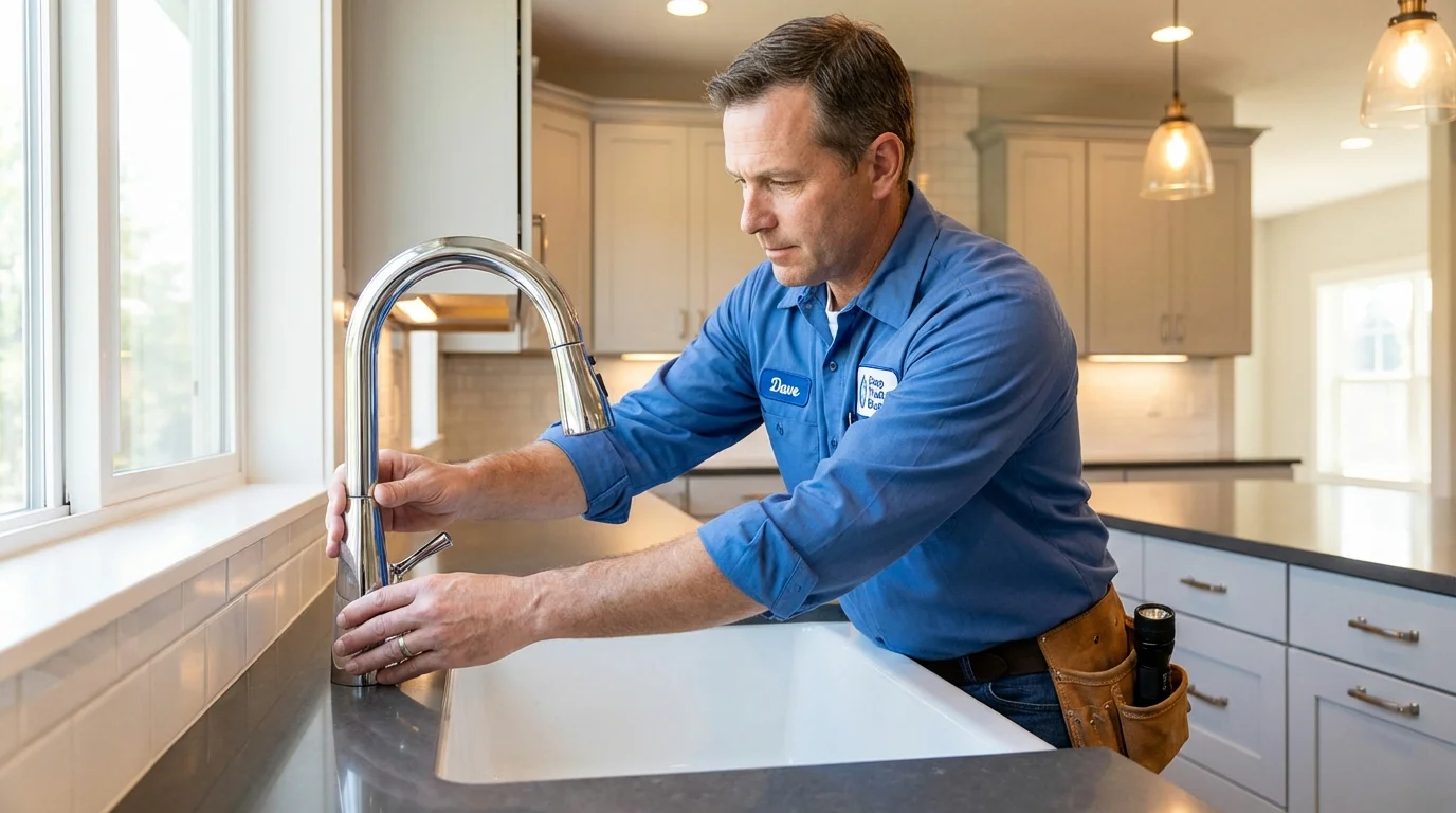 Kitchen faucet installation by Johns Plumbing LLC in Mill Valley